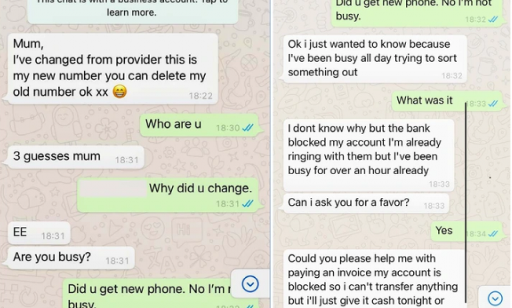 Warning : Scammers  new methods using WhatsApp to scam People