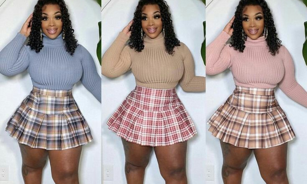 How to Rock in Round Skirt as a Cuvy Lady