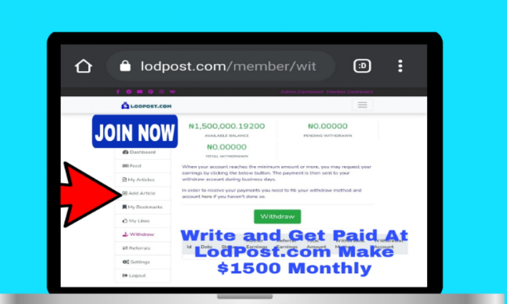Make money on lodpost.com