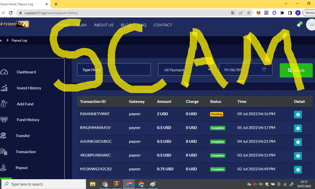 Website suppper21 / Good Friend Is SCAM