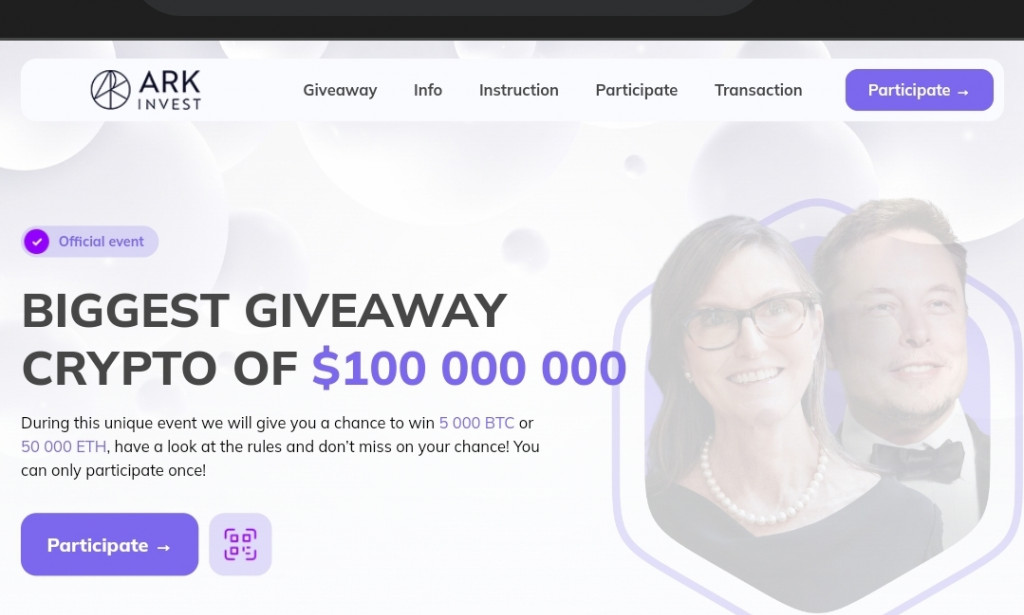 Givesark.net Review Scam or Legit Drew Binsky channel hacked? ARK INVEST