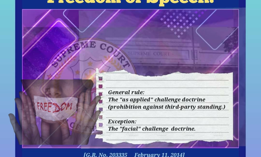 Rule on Locus Standi; Freedom of Speech and Expression.