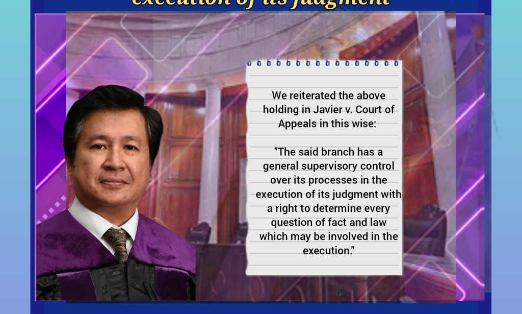 The RTC as the judgment court has supervisory control over the execution of its judgment; Case No. 9 HernandoBar
