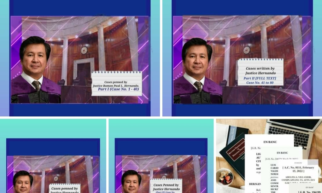 Cases penned by HERNANDO, J. (Part 5) Case No. 161 to 200.