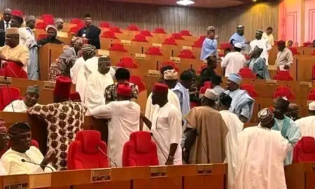 Just In: Senator Abaribe Shuts Down National Assembly, Demands Immediate Release of Nnamdi Kanu