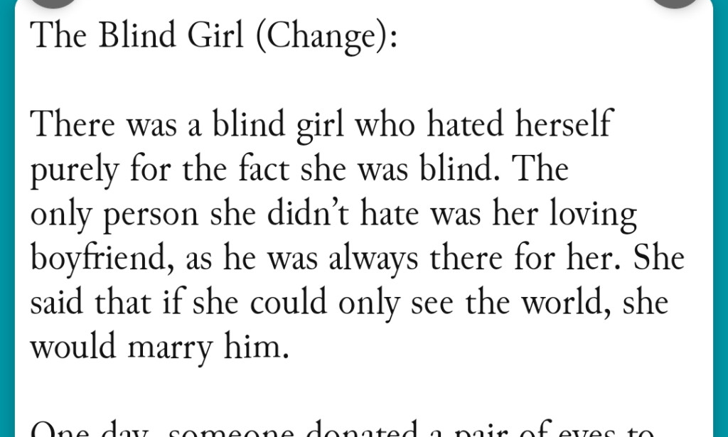 The Blind Girl (Change):