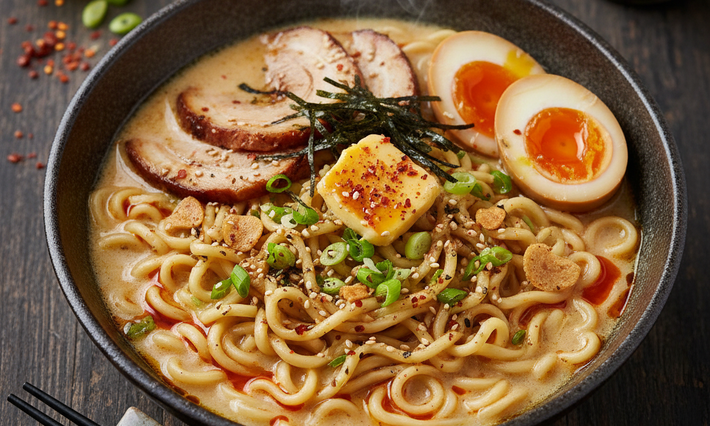 Ramen Upgrade, TikTok Creamy Garlic Butter Ramen