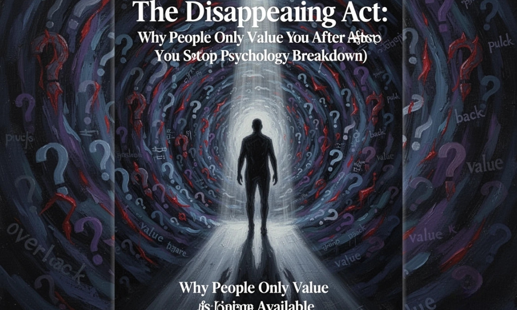 🔥 The Disappearing Act: Why People Only Value You After You Stop Being Available (A Dark Psychology Breakdown)