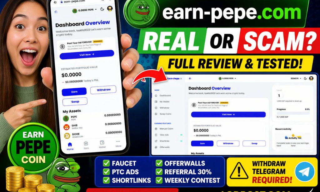 Earn Pepe Review 2026 – Scam or Legit Crypto Faucet? Withdrawal Proof