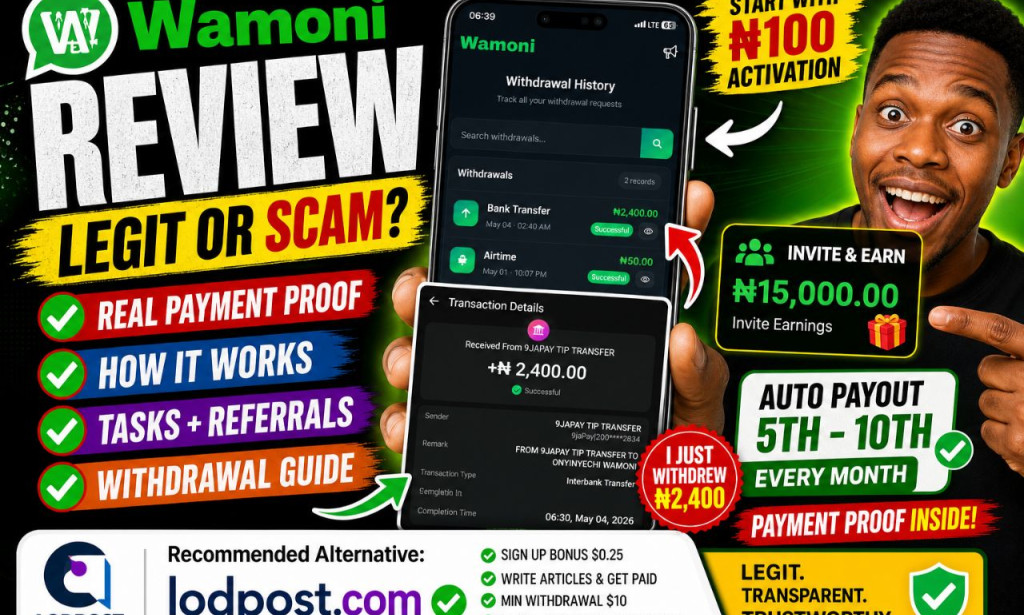 Wamoni Review 2026: Legit or Scam? Full Review + Withdrawal Proof Analysis