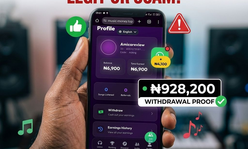 Is Music-money.top Legit? The Truth About Earning ₦700/Min