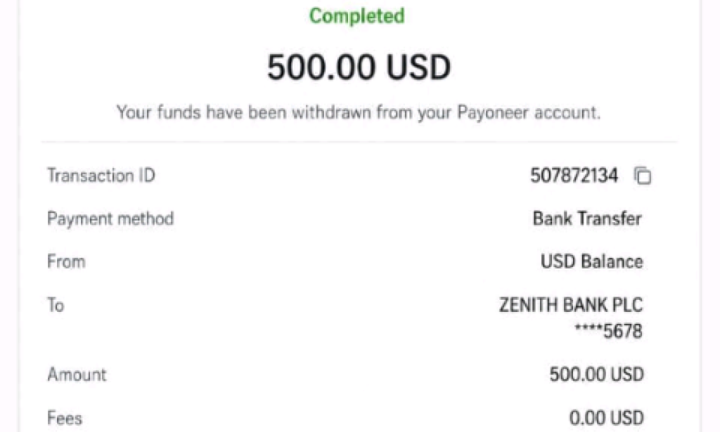 How I Withdraw $500 From Payoneer to My Zenith Bank in 2024 — And Why I'm Back at N0 Today