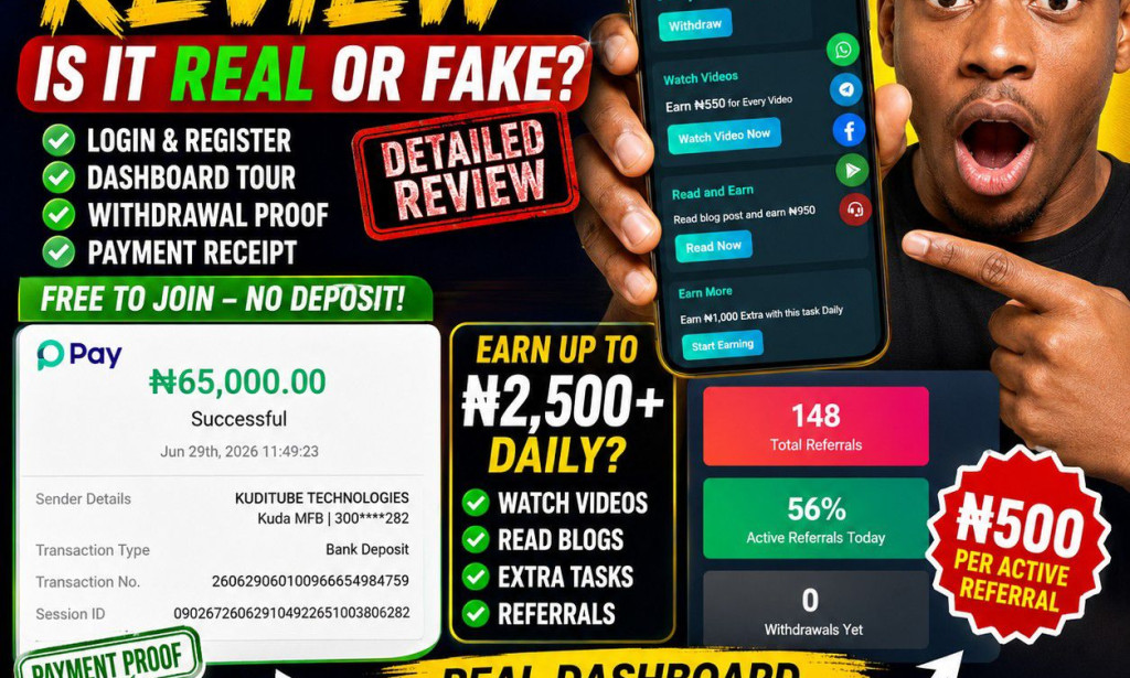 Is KudiTube Paying? Scam or Legit Review (Withdrawal Proofs, Login & Register)