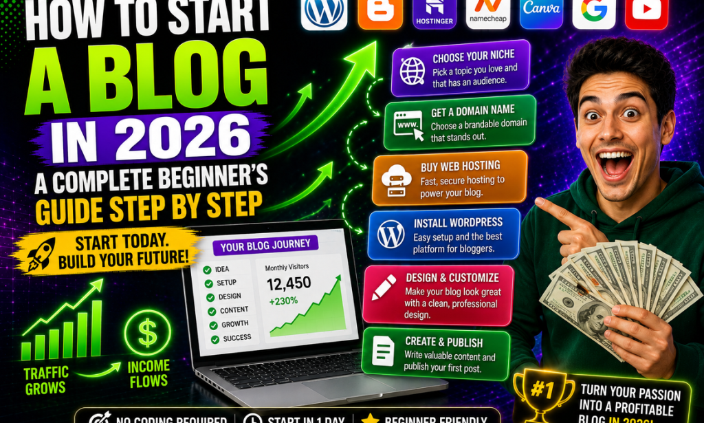 How to Start a Blog in 2026: A Complete Beginner's Step-by-Step Guide