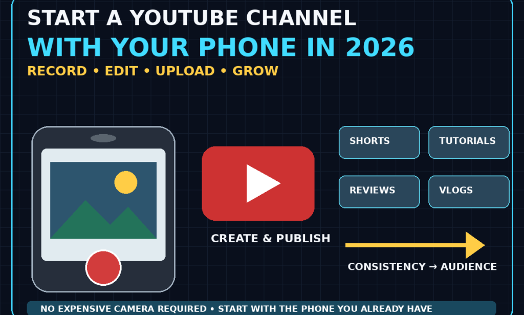 How to Start a YouTube Channel With Your Phone in 2026