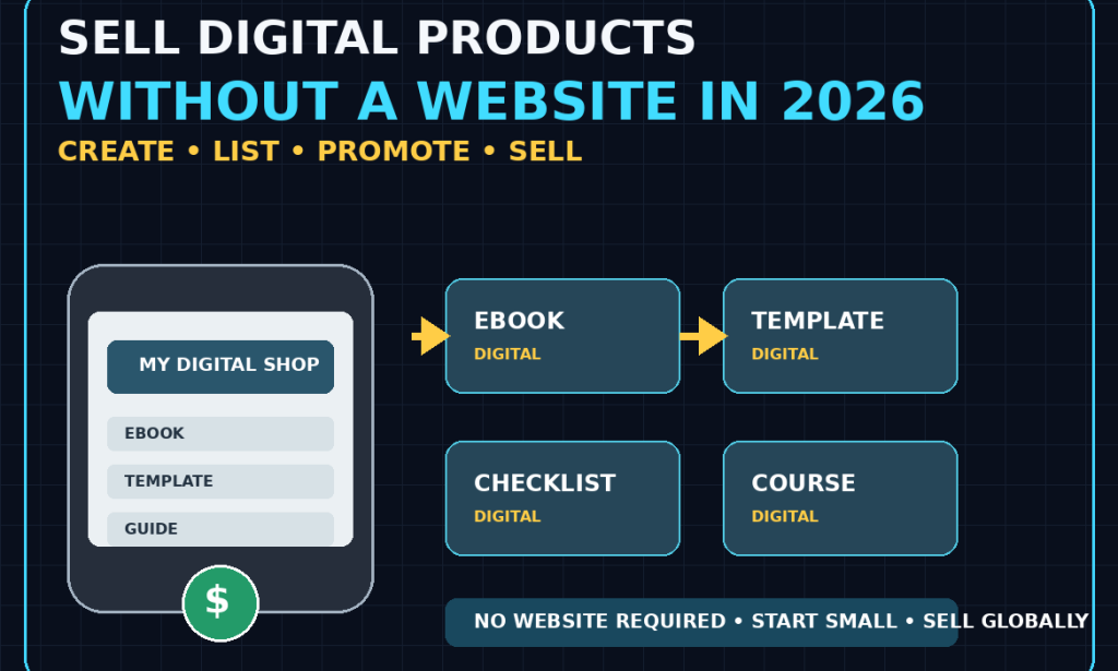 How to Sell Digital Products Online Without Creating a Website in 2026