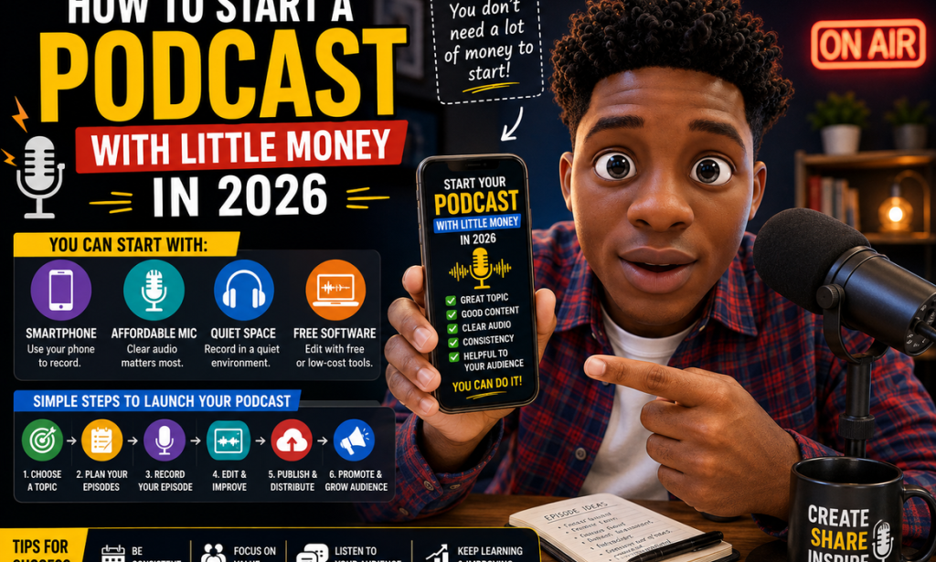 How to Start a Podcast With Little Money in 2026