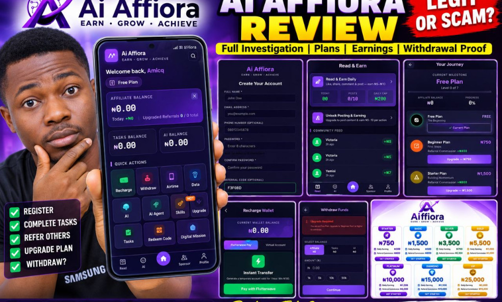 AI Affiora Legit or Scam? Full Review, Withdrawal Proof & Earnings Explained