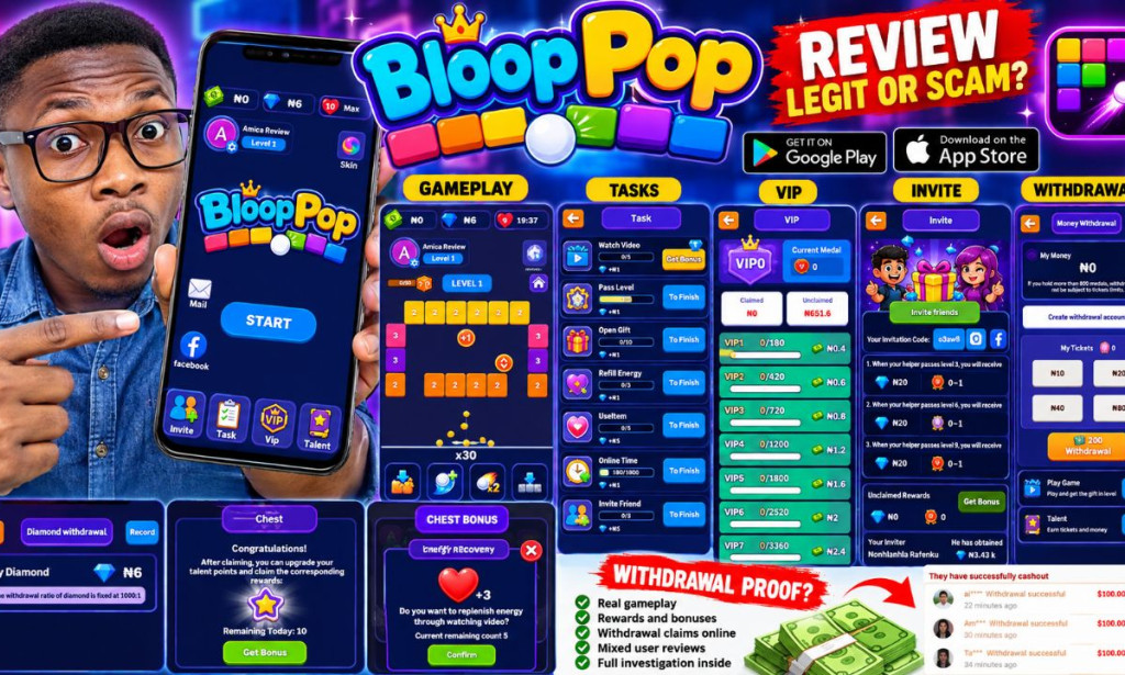 Bloop Pop Review 2026 – Is Bloop Pop Legit or a Scam? Withdrawal & Earnings
