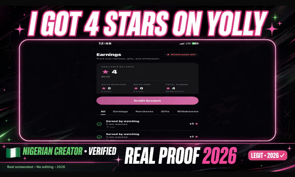 How I Got My First 4 Stars on Yolly in 1 Day (And How to Withdraw to Kuda) 2026