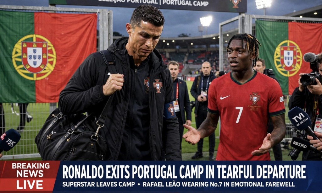 BREAKING: Cristiano Ronaldo Leaves Portugal Camp, Rafael Leao Takes Over No.7 Shirt