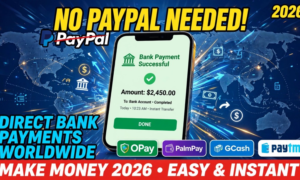 5 Apps That Pay Directly To Your Bank Wallet Worldwide - No PayPal Needed 2026