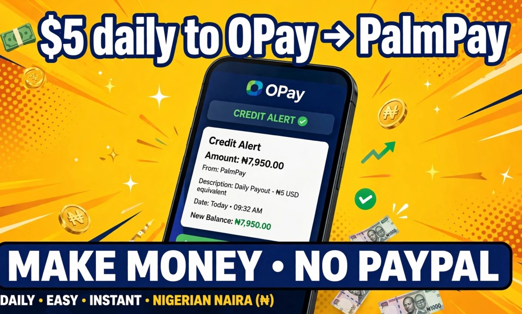 How I Make $5 Daily Direct To OPay - No PayPal, No Referral