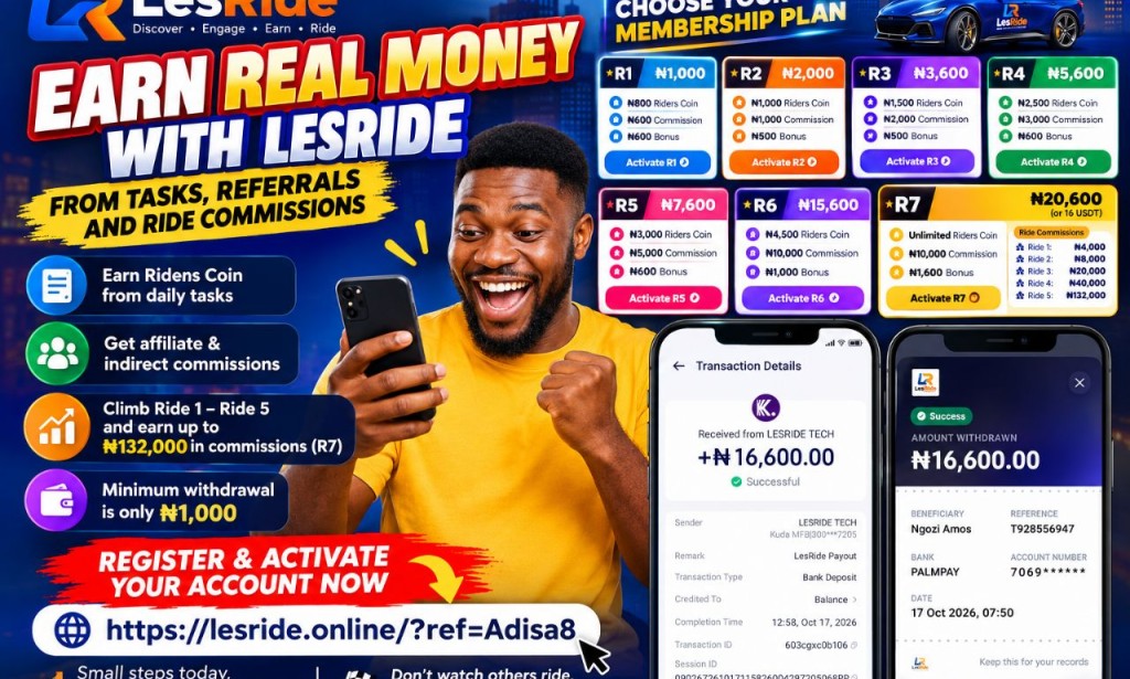 LesRide Review 2026: Earn Riders Coin, Referral Bonuses and Ride Commissions