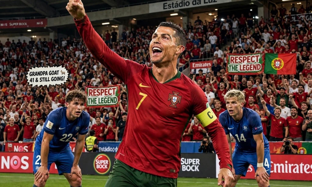 GRANDPA GOAT: 41-Year-Old Ronaldo Still SIIUUUing While Young Boys Dey Tire!"
