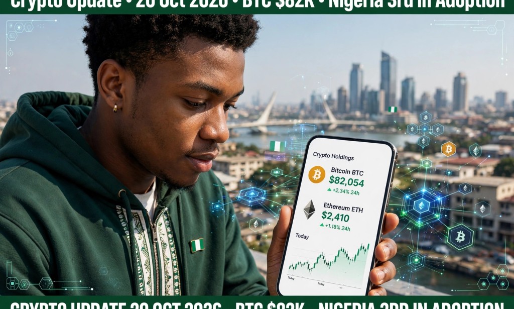 Cryptocurrency in Nigeria Today 20 October 2026: BTC at $82,054, ETH at $2,410 - Nigeria Now 3rd in Global Adoption (Full Update)