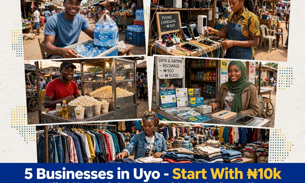 5 small businesses in Uyo you can start with 10k that gives cash on a daily basis