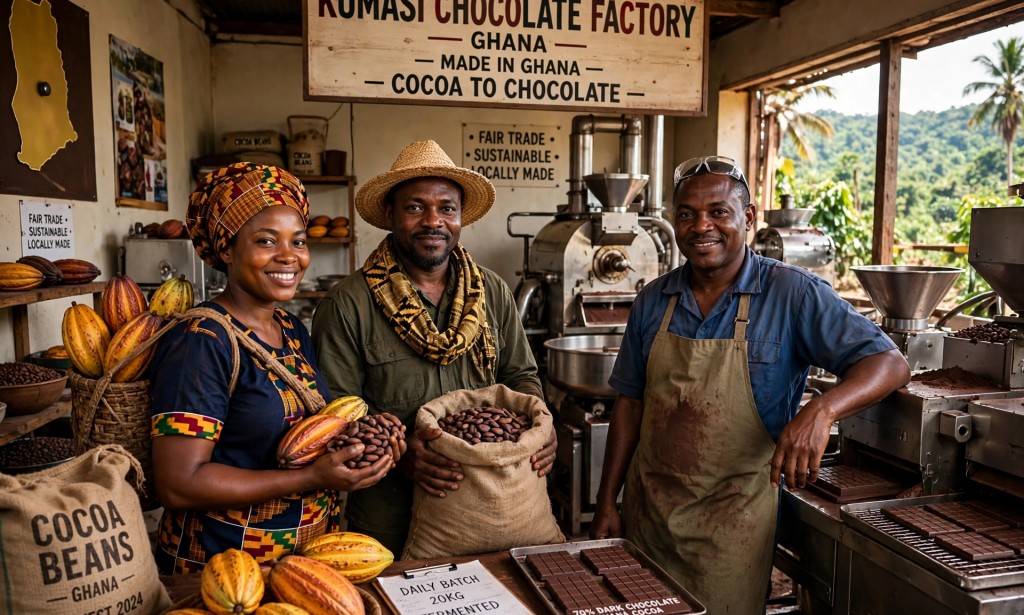 Ghana Doubles Cocoa Processing To Capture Chocolate Value Chain.