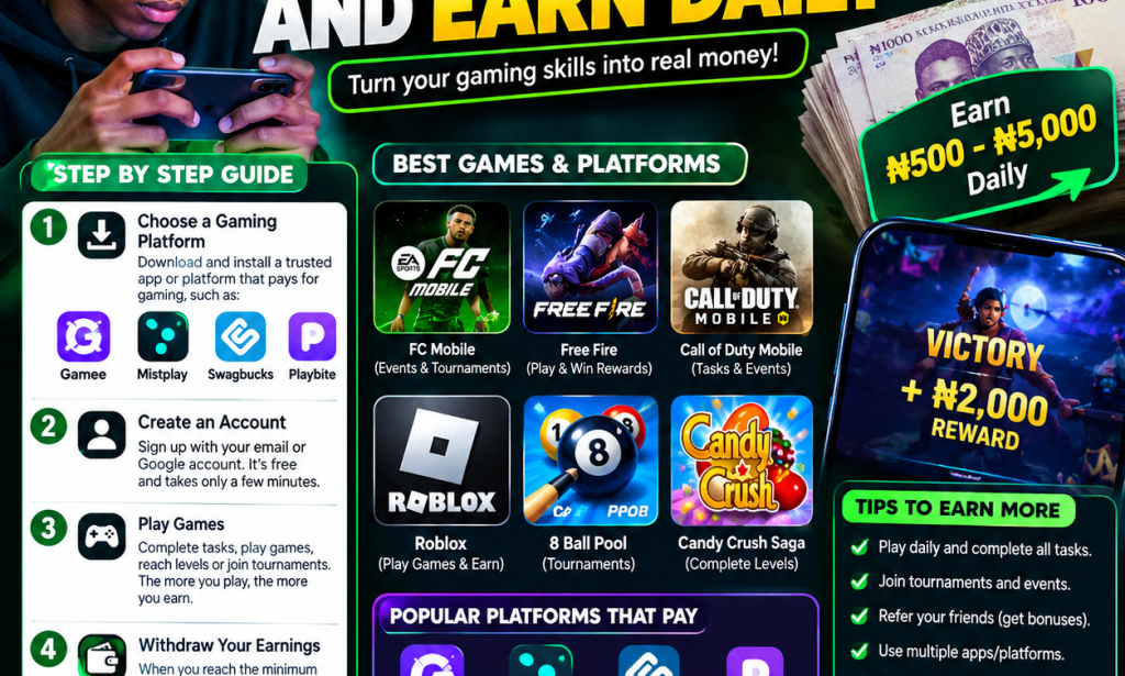 How to Play Games and Earn Money Daily in Nigeria