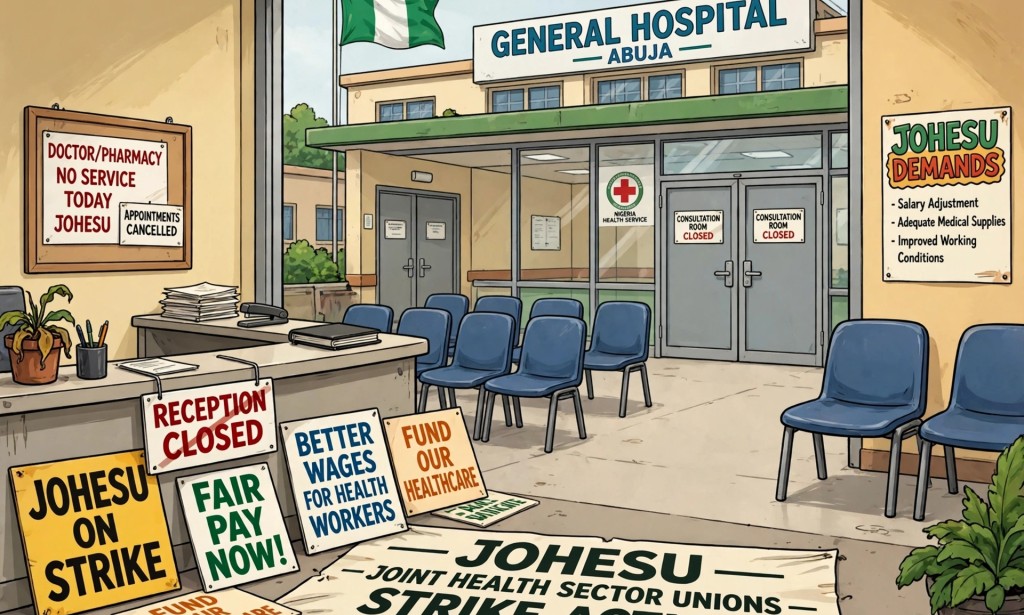 Joint Health Sector Unions (JOHESU) threnghten FG with strike.