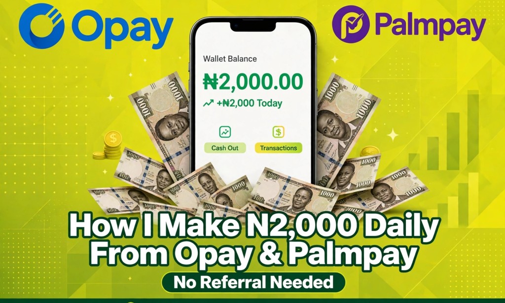 How to make 2000 daily from Opay and Palmpay without referral . 3 Legit ways