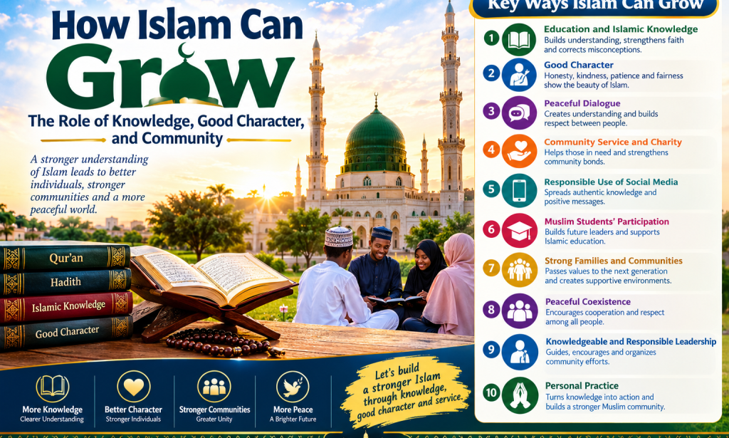How Islam Can Grow: The Role of Knowledge, Good Character, and Community