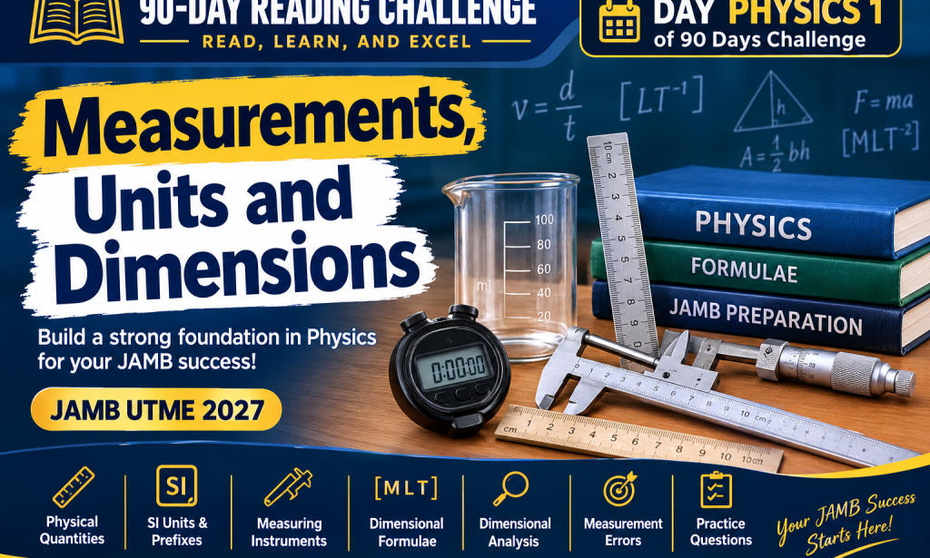 Day Physics 1 of 90 Days Challenge: Measurements, Units and Dimensions
