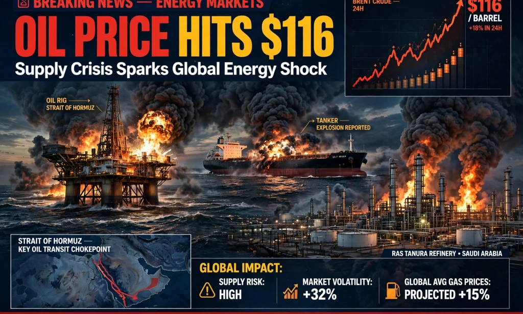 Oil Price Jumps To $116 Per Barrel After Houthi Attack On Saudi Refinery And Tanker Explosion