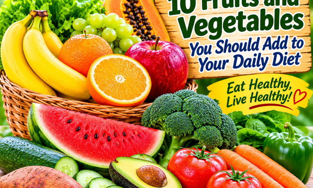 10 Fruits and Vegetables You Should Add to Your Daily Diet